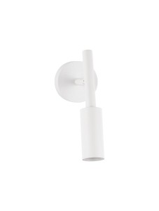 BAHAMA LE43630 Nowoczesna lampa ścienna cylindryczna biała z aluminiowym wykończeniem