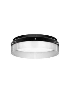 BAJIOS LE43650 Okrągła Lampa Sufitowa LED z aluminiowym kloszem i szklanym dyfuzorem Ściemnialna