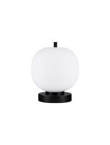 PILAR LE43658 Lampa stołowa kulista z mlecznym szkłem elegancka lampa