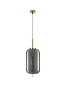 PILAR LE43662 Nowoczesna Lampa Wisząca Walcowy Klosz Złoty i Czarny
