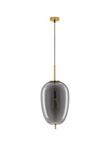 PILAR LE43663 Nowoczesna lampa wisząca o owalnym kształcie złota i szara
