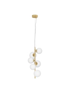 PARLA LE43675 Nowoczesna lampa wisząca złota z kloszami kulistymi elegancka