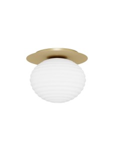 BALAJU LE43685 Nowoczesna lampa sufitowa złota kula z żebrowanym kloszem