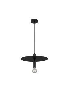 BAJIO LE43705 Nowoczesna lampa wisząca czarna o dyskowym kloszu