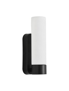 BANOME LE43722 Lampa łazienkowa cylindryczna czarna z mlecznym szkłem