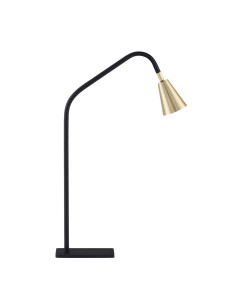 BARBIS LE43729 Lampa stołowa Czarna z giętym ramieniem i stożkowym kloszem