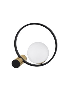 BARRIO LE43733 Lampa stołowa złota i czarna z kloszem w kształcie kuli