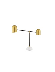 ABASOLO LE43736 Lampa stołowa Dwu-punktowa Złota z Marmurową Podstawą