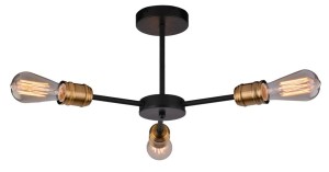 GOLDIE LAMPA WISZĄCA 3X60W E27 CZARNY+PATYNA  (Z ŻARÓWKĄ 3030948)