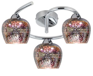SIRIUS LAMPA SUFITOWA SPIRALA 3X60W E27 CHROM 3D