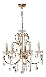 AURORA LAMPA WISZĄCA 5*40W E14  ZŁOTO