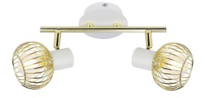 OSLO LAMPA SUFITOWA LISTWA 2X40W E14 BIAŁY/ZŁOTY