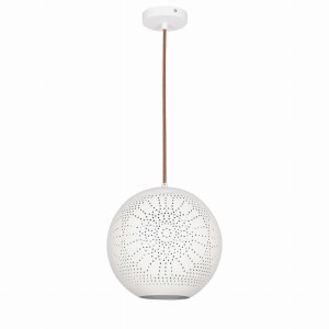 BENE LAMPA WISZĄCA 25 KULA S 1X60W E27 AŻUROWY BIAŁY
