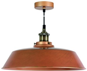 TILA LAMPA WISZĄCA 36 1X60W E27 KLOSZ WYSOKI  MIEDZIANY