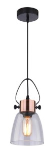 VIDEO 3 LAMPA WISZĄCA 1X60W E27 MIEDZIANY