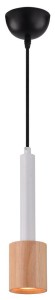 TANTAL LAMPA WISZĄCA 7,5CM 1X50W GU10 BIAŁY + DREWNO