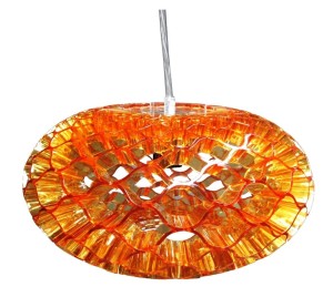 HONEY LAMPA WISZĄCA 1X60W E27 BURSZTYNOWY