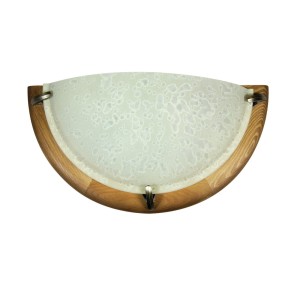 010  LAMPA SUFITOWA PLAFON1/2 30 DITREVI  1X60W BEŻ DREWNO