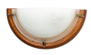 DUNA LAMPA SUFITOWA PLAFON1/2  DĄB ALABASTER 1X60W