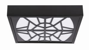LASER 1 LAMPA SUFITOWA PLAFON CZARNY 1X18W LED 4000K KLOSZ CZARNY+BIAŁY