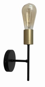 Crespilo lampa kinkiet czarny 1x40 e27