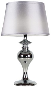PRIMA LAMPA GABINETOWA CHROMOWY 1X60 E27 AŻUR SREBRNY