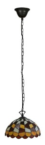 LAMPA WISZĄCA TIFFANY COLOR  BRĄZ E27 60W