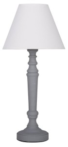 PASTELLIO LAMPA GABINETOWA SZARY 1X40W E14 ABAŻUR BIAŁY