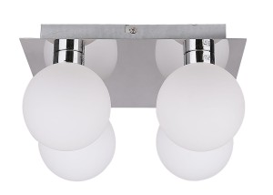 Oden lampa sufitowa chromowy 4x40w g9 klosz biały