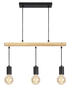 IZZY LAMPA WISZĄCA 3X60W E27 CZARNY
