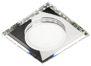 SSP-22 CH/TR+WH 8W LED 230V RING LED BIAŁY oczko sufitowe  lampa sufitowa  STAŁA  KWADRATOWA  SZKŁO TRANSPARENTNE