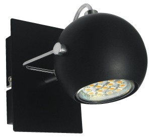 KINKIET TONY 1X3W LED GU10 CZARNY MATOWY