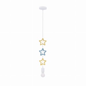 STARS LAMPA WISZĄCA 1X20W E27 IQ KIDS ZŁOTY+NIEBIESKI