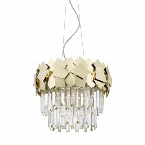 P0506-05A-F4E3 QUASAR LAMPA WISZĄCA ZŁOTA/GOLD