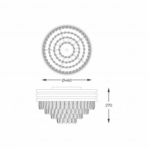 C0525-05A-V6B5 NAICA LAMPA SUFITOWA ZŁOTA/GOLD