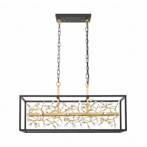 P0578-06C-P7TF SPRING LAMPA WISZĄCA CZARNO-ZŁOTA/BLACK-GOLD