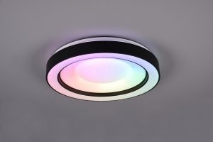 ARCO plafon LED 22W RGB CCT czarny + pilot 40cm