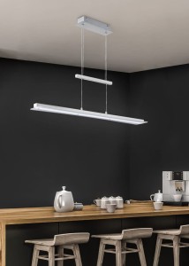 SMASH nikiel mat lampa wisząca LED 18W CCT DIM regulacja wysokości