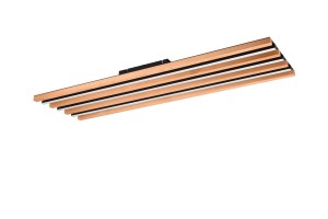 FONTANA 648911332 lampa sufitowa czarna drewniane lamele LED 44W 3000K 3stepDIM