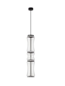 ABANCAY LE44593 Lampa wisząca LED Elegancka szklana lampa o cylindrycznym kształcie z metalowymi detalami