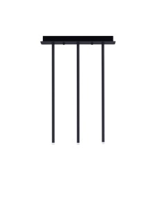 ARANI LE44706 Lampa sufitowa LED Trzy cylindryczne ramiona aluminiowa czarna elegancka