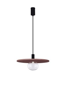 ASUNTA LE44658 Nowoczesna lampa wisząca betonowo-szklana o dyskowatym kloszu