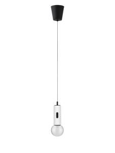 BARBARA LE44550 Lampa wisząca LED minimalistyczna biała z cylindrycznym kloszem i regulacją dotykową