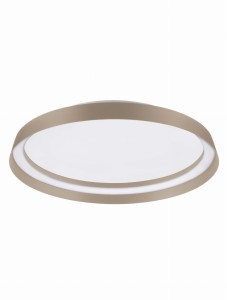 BATALLAS LE44791 Okrągła lampa sufitowa LED o minimalistycznym designie brąz szampański ściemnialna