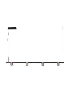 BULOBU LE44761 Lampa wisząca LED z cylindrycznymi kloszami złota i czarna  o regulowanej długości