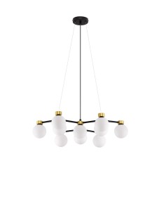 CAMINOS LE44543 Nowoczesna lampa wisząca dziesięć kul złota i czerń