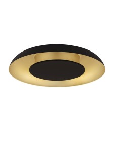 CAPINOTA LE44803 Lampa sufitowa LED o dyskowatym kształcie z czarno-złotym wykończeniem  Elegancka lampa