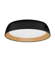 CARACOLLO LE44808 Lampa sufitowa LED o zaokrąglonym kształcie z drewnianym wykończeniem  Ściemnialna