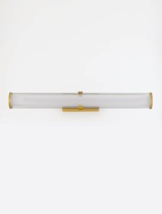 CASTELLI LE44937 Nowoczesna lampa ścienna złota o cylindrycznym kształcie z mlecznym szkłem