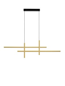 CHARAZANII LE44817 Lampa wisząca LED o geometrycznym designie złota i czarna z regulacją jasności